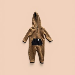 Carhartt Baby! Hooded Fleece Romper Brown 9M One Piece Cozy